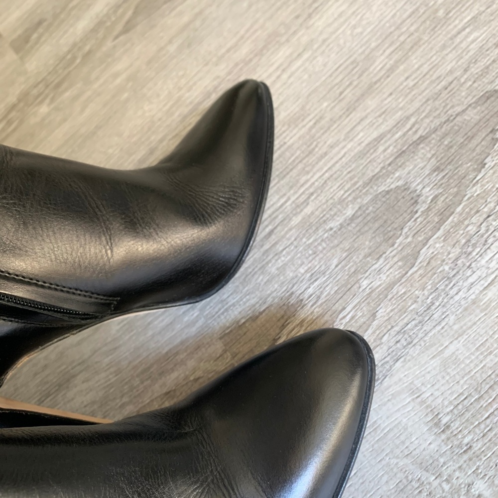 L. K. Bennett Black Leather Knee Boots - Picture 3 of 8